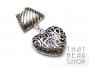 Antique Silver Open Cut Heart Scarf Pendant